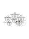 Cheffinger Cookware Set Made of Stainless Steel with Non-stick Coating 6pcs