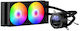 Vevor CPULQFSSLDPB56R3VV9 Water Cooling AIO CPU With 2 Fans 120mm And ARGB Lighting