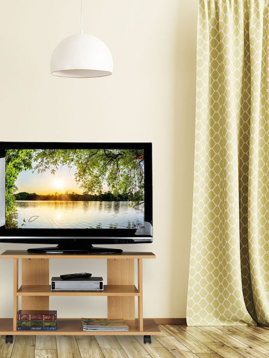 TV Stand with Wheels Natural M45xD80xH40cm