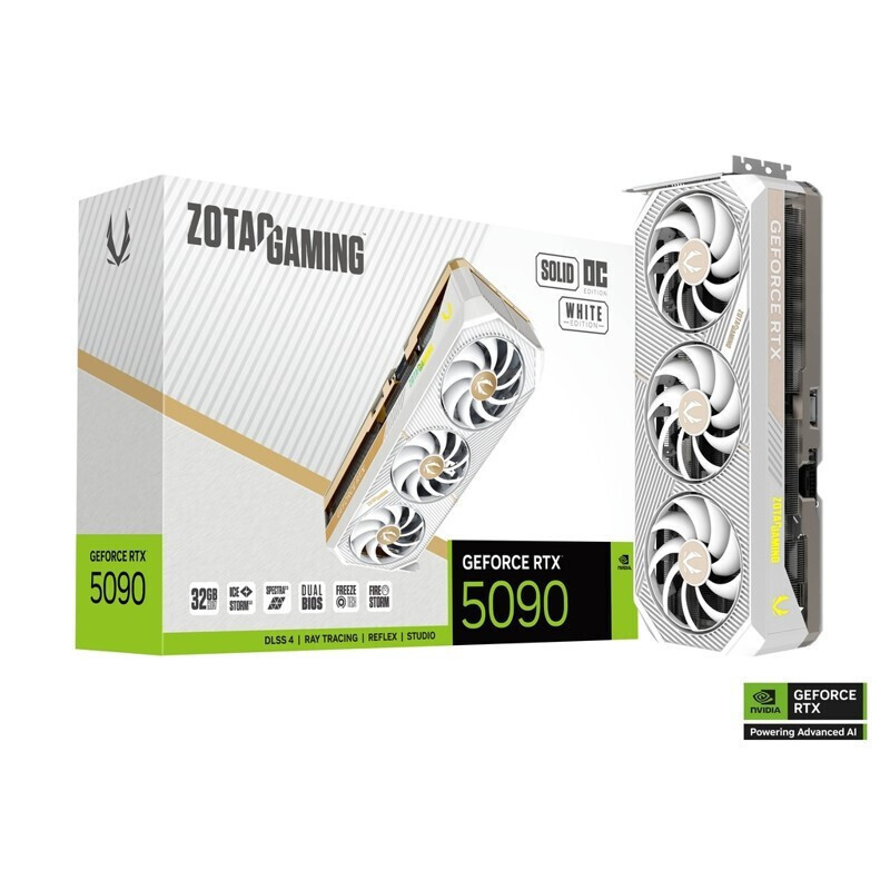 Zotac GeForce RTX 5090 32GB GDDR7 SOLID OC White Edition Κάρτα Γραφικών