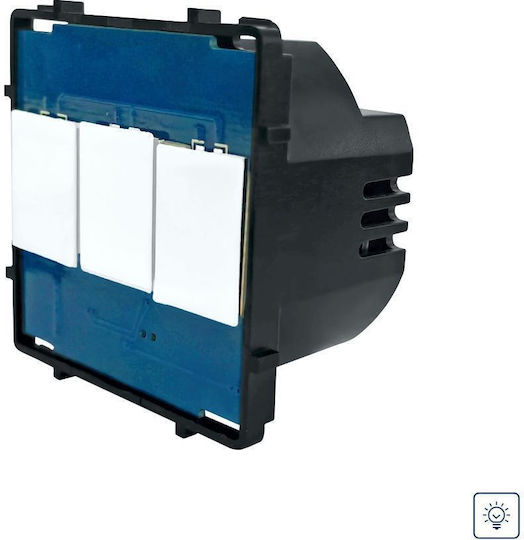 Luxion Χωνευτός Μηχανισμός για Διακόπτη Dimmer Κλασικός Αφής 700W σε Μαύρο Χρώμα