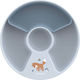 Little Dutch Baby Food Plate Mio Forest Friends made of Plastic Light Blue