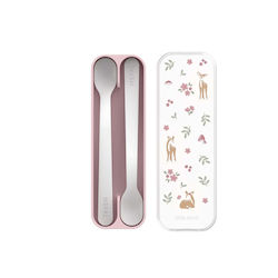 Little Dutch Baby Set mit Löffeln Mio Fairy Garden aus Kunststoff in Hülle für 6+ Monate Weiß 2Stück