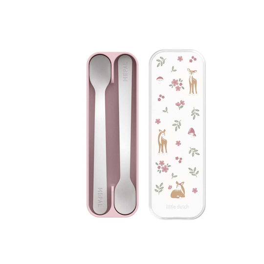 Little Dutch Baby Set with Spoons Mio Fairy Garden made of Plastic in Case for 6+ months White 2pcs