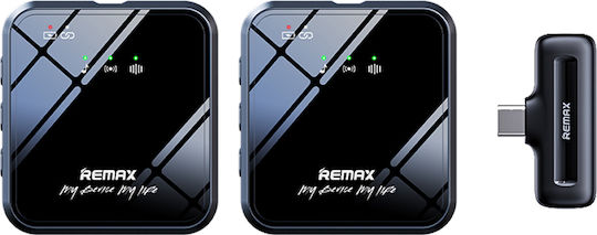 Remax K12 2-in-1 Wireless Condenser (Small Diaphragm) Microphone Πέτου, Clip On for Mobile