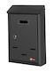 Inox Kiss Outdoor Mailbox Metallic in Black Color 35x23x8.5cm