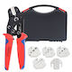 Onuvio Professional Pliers Multifunctional Crimping 5 Interchangeable Jaws Carrying Case 0.25-1.5mm 23-16 Awg
