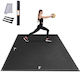 Vevor Exercise Mat Black with Carry Strap (213.36x152.4cm)