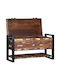 vidaXL Wooden Storage Box with Lid Brown 80x35x45cm 1pcs