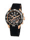 TW Steel Men's Watch Chronograph Battery with Black Rubber Strap