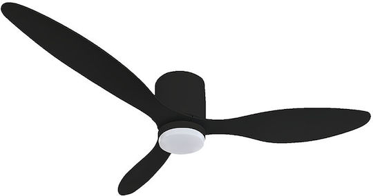 Optonica Deckenventilator 107cm mit Leuchte Schwarz