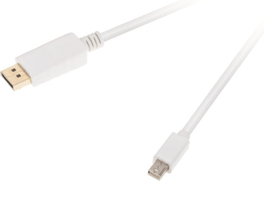 Cabletech Кабел mini DisplayPort мъжки - HDMI мъжки 1.8м Бял (10647-341)