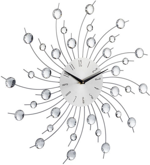 Wall Clock Silver Dimensions 50 X 50 X 4 Cm Relaxdays