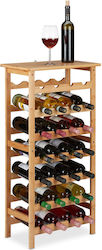 Relaxdays Wine Bottle Rack 28 Bottles Bamboo Natural 94 X 47 X 29 Cm