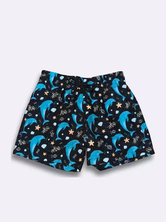Crool Kids Swimwear Swim Shorts Blue Dolphin
