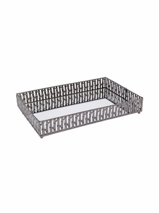 Iliadis Tavă Decorativă Metal Dreptunghiulară cu oglindă 20x30cm 1buc