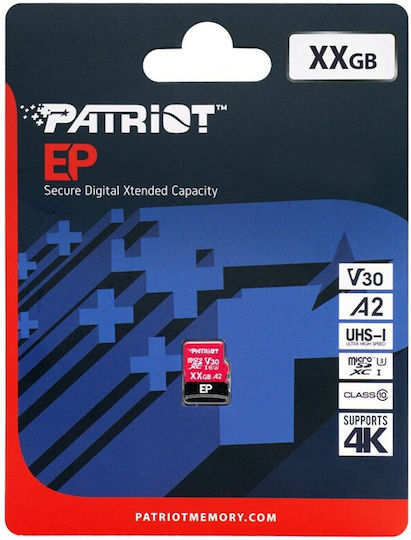 Patriot microSDXC 512GB Clasa 10 U3 V30 A2