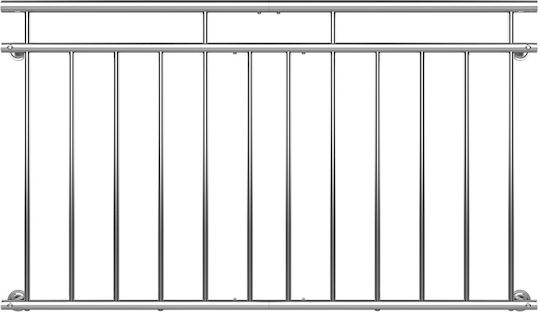 French Balcony Terrace Railing Stainless Steel 90 X 156 Cm