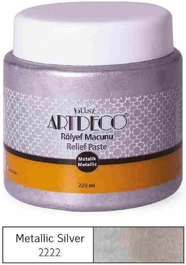 Pastă de modelaj metalică argintie Artdeco 220ml 2222