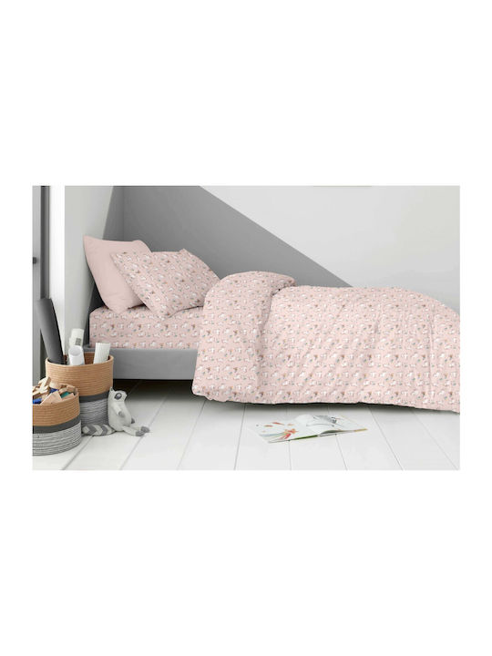Astron Italy Fairy Unicorn Σετ Παιδικές Μαξιλαροθήκες από 100% Βαμβάκι 52x72εκ. Ροζ