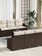 Set Mobilier Exterior 7 Piese Maro Cu Perne
