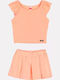 Kids' Set with Skirt Summer 2pcs Orange