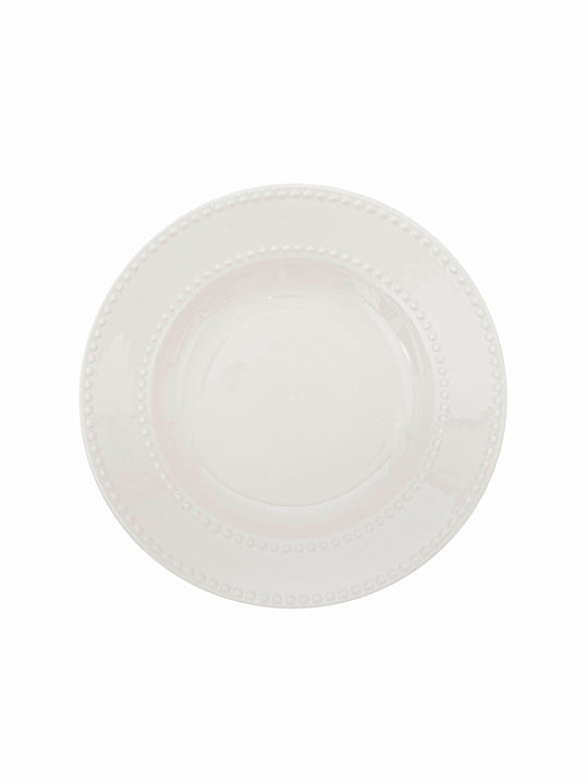 Plate Soup made of Porcelain White with Diameter 22cm
