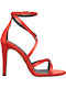 Stoff Sandalen Rot
