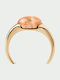P D Paola Ring with Stones made of Silver Gold Plated