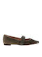 Leather Ballerinas Khaki