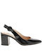 Patent Leather Black Medium Heels