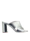 Mules with High Heel in Gold Color