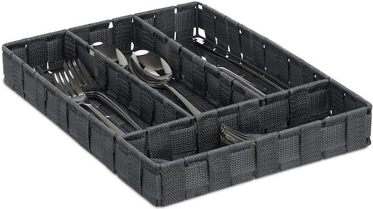 Relaxdays Tăvi Pentru Tacâmuri De Sertar Din Plastic 36x26x4.5cm Gri