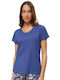 Minerva Summer Women's Pyjama Top Blue