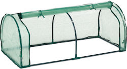 Seră mică grădină cadru de fier verde 50 x 128 x 60 cm Seră mică grădină cadru de fier verde 50 x 128 x 60 cm