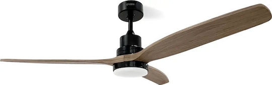Gruppe 52-11093DC Ανεμιστήρας Οροφής 132cm με Φως Καφέ / Μαύρος