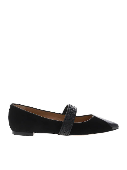 Kalogirou Leather Ballerinas Black