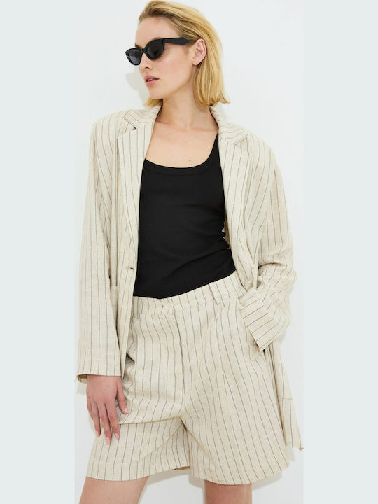 Γυναικείο Λινό Σορτς Beige