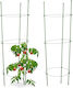 Set 2 Tomato Supports Plastic Relaxdays H 76cm Green
