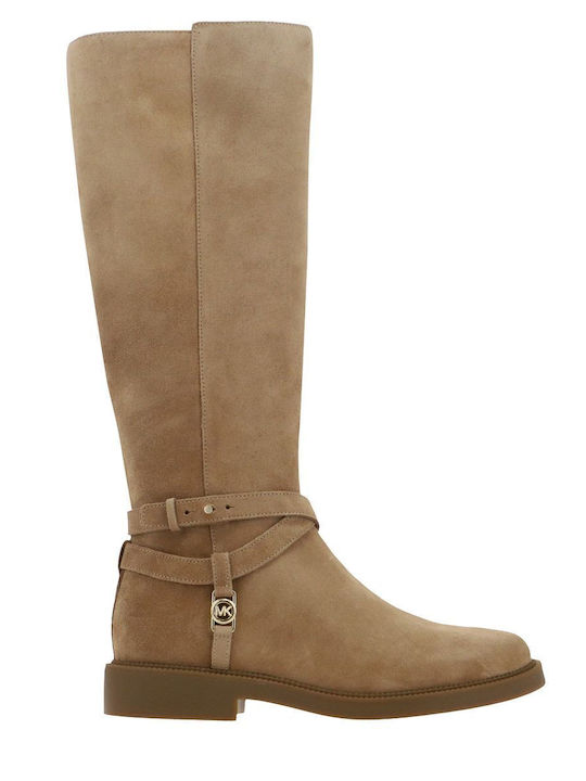 Suede Women's Boots Abigail Beige