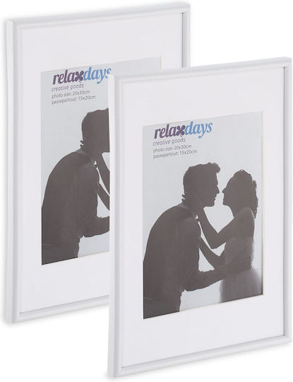 Set 2 rame foto 20x30 cm alb Relaxdays