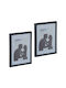 Set of 2 Picture Frames Dimensions 17.5 X 14 X 9.5 Cm Black Relaxdays