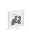 Set 2 Photo Frames Wall Table 41 X 41 X 2.5 Cm Plastic Glass White