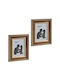 Set 2 Fotorahmen Wand Tisch 13x18 Gold Kunststoff Glas