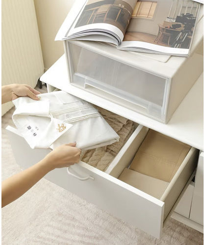 Drawer Organizer for Underwear / Socks in White Color 56x6x1.5cm 4pcs