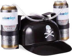 Pirate Model Beer Drinking Helmet Black Relaxdays