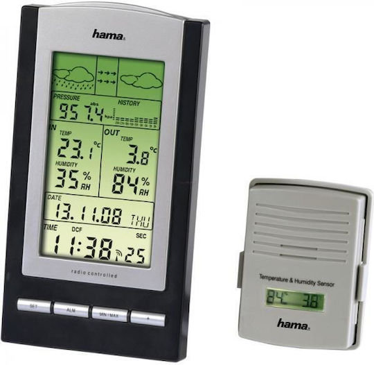 Hama Ews-800 Wetterstation Schwarz Silber