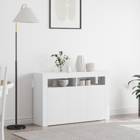 Wooden Sideboard Weiß 116x30x75cm