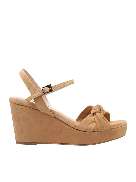 Kalogirou Women's Suede Ankle Strap Platforms B...