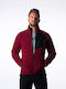 Men's Fleece Cardigan Red
